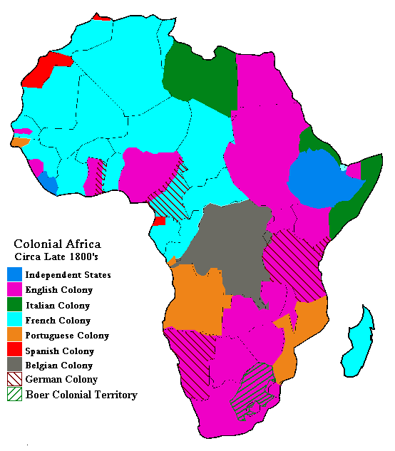 Map of Colonial Africa