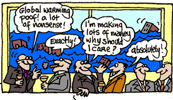 Cartoon Depicting the Denial of Global Warming