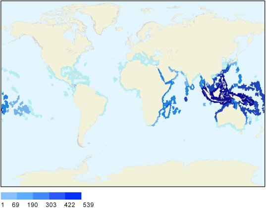 Coral reefs are threatened around the world, more around Asia/Australia