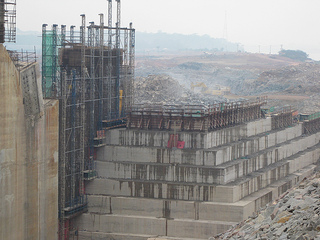 Aluminium production fuels the construction of hydroelectric dams in Brazil, like the Santo Antônio hydropower station, seen here under construction in October 2010. Credit: Mario Osava/IPS