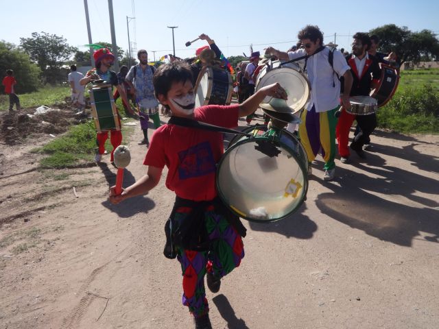 A boy taking part in the march from the Malvinas Argentinas central square to the construction site where Monsanto is trying to build a seed plant. Credit: Fabiana Frayssinet/IPS