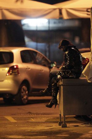 A sex worker near the central station in Rome. Credit: Pier Paolo Cito/Save the Children