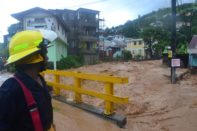 Severe flooding is one of many devastating effects of climate change, as the Caribbean island nation Dominica experienced in 2011. Credit: Desmond Brown/IPS