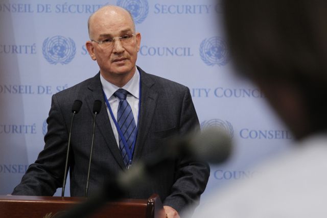 Smail Chergui, African Union Commissioner for Peace and Security, speaks to journalists following a Security Council meeting on the situation in the Central African Republic on Feb. 20, 2014. Credit: UN Photo/Paulo Filgueiras