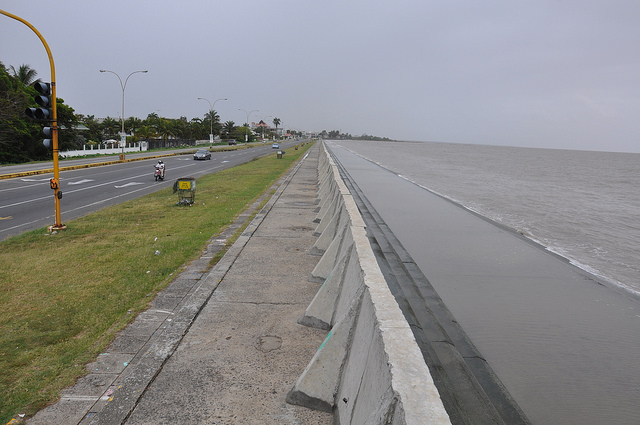 Guyana spends an average of three billion dollars a year to maintain and strengthen sea defences. Credit: Desmond Brown/IPS