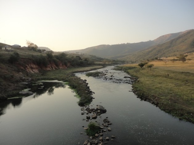 South Africa's 232-kilometre Umgeni River is clean upstream but the closer it gets to the sea, the dirtier it becomes. Credit: Brendon Bosworth/IPS