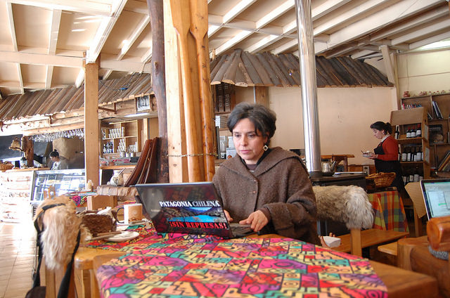 Social activist Miriam Chible has installed solar panels in her family restaurant in Coyhaique, in Chile's Patagonia region, to achieve energy autonomy. Credit: Marianela Jarroud/IPS
