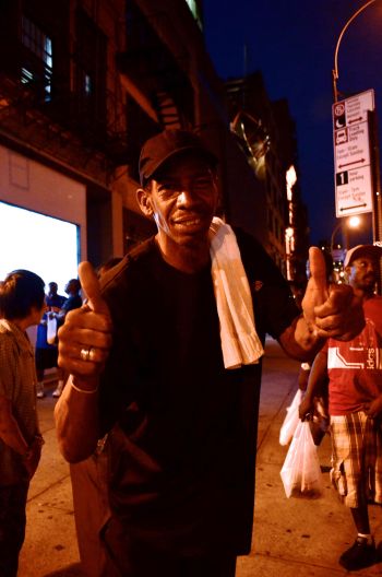 Melvin gets free food from the Coalition for the Homeless on Bowery and wants the world to know the good work they do to help men like him every day. Credit: Zafirah Mohamed Zein/IPS