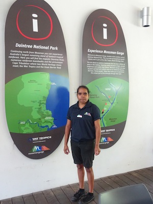 Eighteen-year-old Roberta Stanley joined the Mossman Gorge Centre as a trainee. Now she, along with four other members of her family, works there full time. Credit: Neena Bhandari/IPS