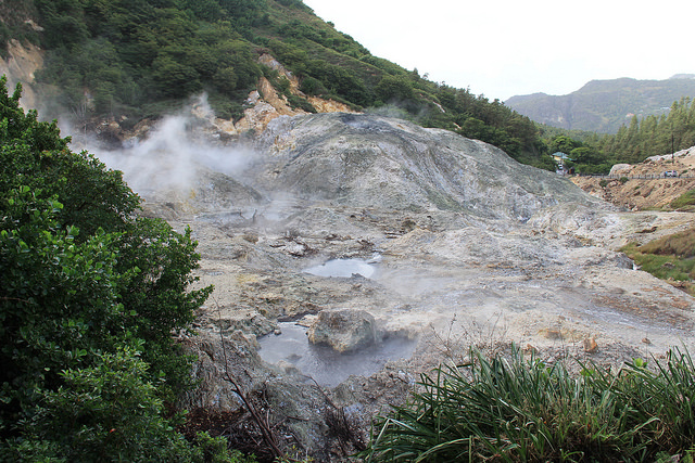 St. Lucia hopes to generate up to 30  megawatts of electricity in Soufriere, home to Sulphur Springs, the "world's only drive-in volcano". Credit: Kenton X. Chance/IPS