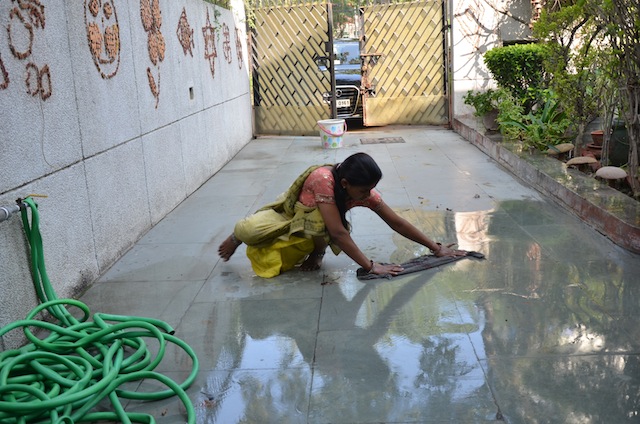 Because women primarily perform unpaid domestic labour, they do not always ‘count' in the country's records of the formal economy. Credit: Neeta Lal/IPS