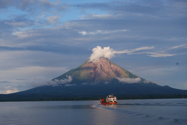 Ometepe Island within Lake Cocibolca in western Nicaragua. Scientists, environmentalists, political opponents, academics, social organisations and people whose lives will be affected have come together against construction of the interoceanic canal and in defence of the lake. Credit: Karin Paladino/IPS