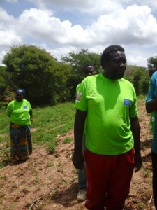Farmer Mweene with wife at the far left back. Credit: Friday Phiri/IPS