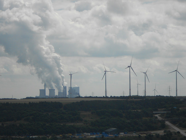 In Germany, wind and solar energy coexist with energy generated by burning fossil fuels in the Western state of North Rhine-Westphalia. Climate experts say it’s crucial to narrow down the global emissions gap to keep global temperature rise within the safe 1.5 degree C warming goal. Credit: Emilio Godoy/IPS