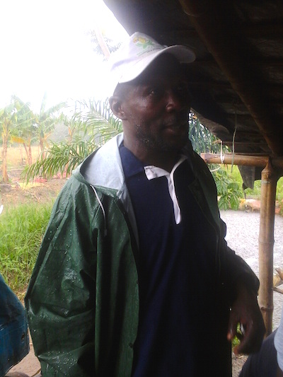 Albert Kanga on his plantain farm. Credit: Friday Phiri/IPS 