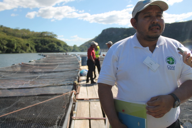 Abel Lara, a Salvadoran small-scale farmer, highlighted the experience of the financial centres developed by FAO in Honduras, which he says show that concentrating on local solutions close to farmers is key for supporting family agriculture. Credit: Thelma Mejía/IPS