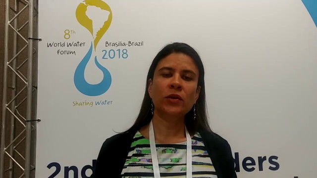 Fabiola Tábora, the executive secretary of the Global Water Partnership (GWP) office in Central America, takes part in one of the preparatory meetings for the World Water Forum, which will be held in Brasilia in March 2018. Credit: GWP Central America