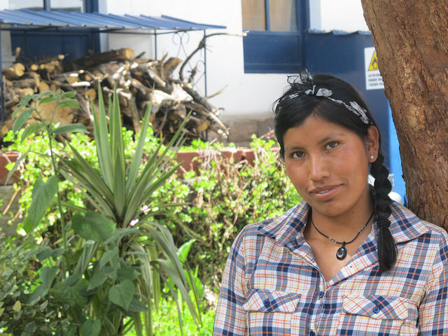 After graduating as an agronomist, agroecological farmer Janed Nina returned to her community, Saclla, high in the Peruvian Andes, to apply her knowledge on the family farm and also share it with other local farmers. Credit: Mariela Jara / IPS