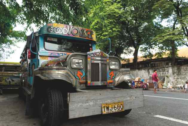 A jeepney is parked in a Manila street. Duterte has declared that all jeepneys older than 15 years must be replaced, but few drivers can afford the upgrade.
