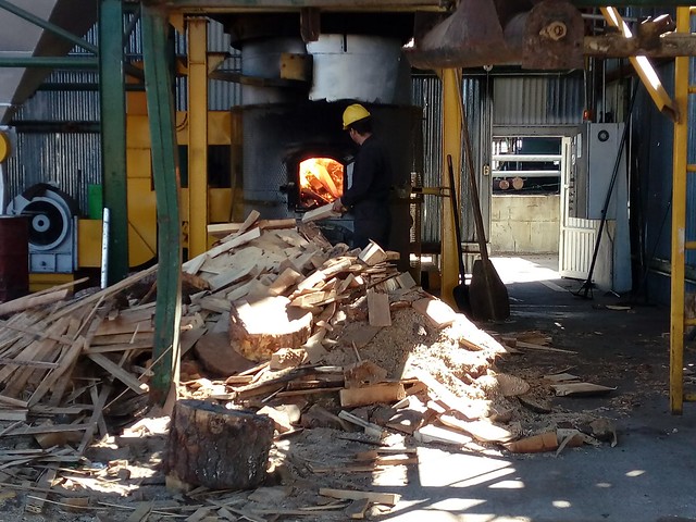 Industrial uses of biomass are gaining ground in Mexico, such as the sawmill of the Sezaric Industrial Group, owned by the General Emiliano Zapata Union of Ejidos and Forest Communities, located in the municipality of Santiago Papasquiaro, in the state of Durango in northern Mexico. At the facility, forest waste fires the boiler that dries the wood and generates electricity. CREDIT: Emilio Godoy/IPS