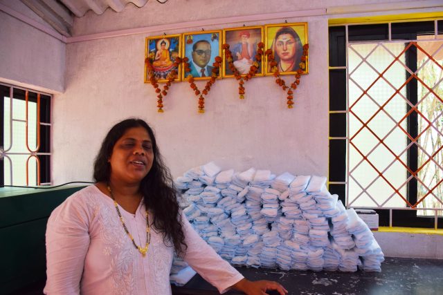 Jayashree Parwar and her partners have been making plastic-free sanitary pads in Goa, and have sold them to clients in the India's cities like Mumbai, Pune, Bangalore, Hyderabad and New Delhi. Credit: Stella Paul/IPS