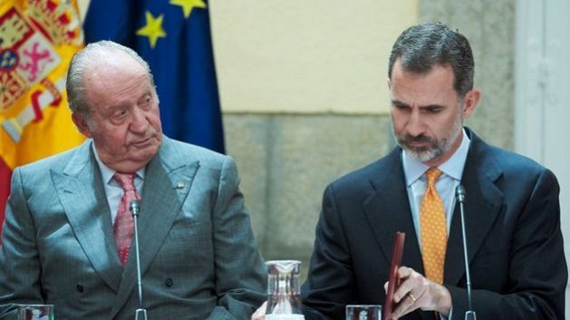 King Felipe VI of Spain and his father King emeritus Juan Carlos. Credit: Palacio de la Zarzuela.