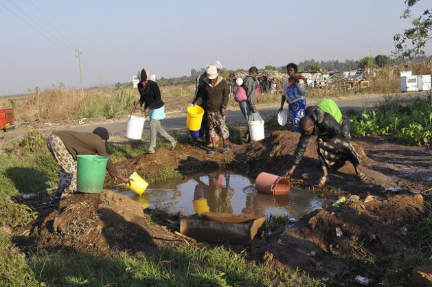 2 billion people lack safe drinking water globally and 3.6 billion people lack safe toilets.  Credit: Jeffrey Moyo / IPS
