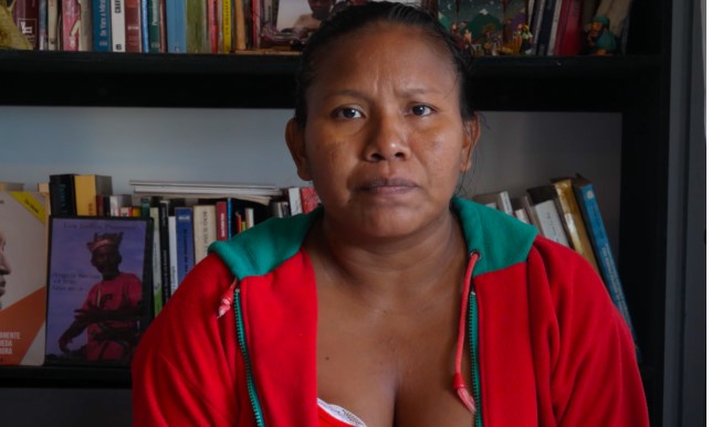 Ana María Fernández is an activist from a Yukpa community that is demanding the demarcation of their ancestral territories in the western Sierra de Perijá, where the best lands were occupied by cattle ranches throughout the 20th century. CREDIT: OEPV