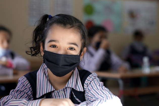 A young Palestinian refugee attends a school in Lebanon.  Photo Credit: ECW/Fouad Choufani
