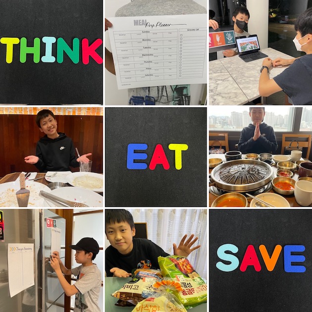 Souta Oshiro, Seoul (Raemian APT, Due Cose Hannam Branch, Shinsegae Department Store). “I am teaching food waste and loss to my friend. Some tips include buying food that has a shorter shelf time, eating everything on my plate, and planning for dinner to reduce food waste.” 