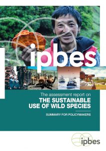 The cover of IPBES Summary for Policymakers of Sustainable Use of Wild Species Assessment. Credit: IPBES