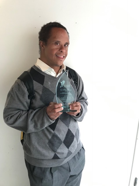 Clifford Phillips received the 2019 James Latin Self-Advocacy Memorial Award from the 23rd Golden Gate Self Advocacy Conference.  Credit: The Arc San Francisco