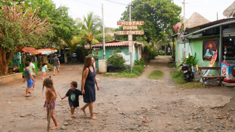 A street corner in the town of El Zonte, on the Pacific coast of El Salvador, which became the place where a project to promote the use of bitcoins in the country started, before the government of Nayib Bukele gave the cryptocurrency legal status in September 2021 Most businesses in this town accept them as a form of payment, but in the rest of the country the use of bitcoins is marginal.  CREDIT: Edgardo Ayala/IPS