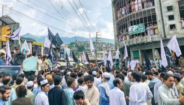 Residents of Swat held a protest demonstration on August 12 against the presence of Taliban militants. Credit: Ashfaq Yusufzai/IPS