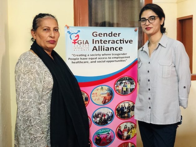 Bindya Rana, a Karachi-based transgender activist and founder and president of Gender Interactive Alliance (GIA), and Shahzadi Rai, a Karachi-based transgender person, believe that the debate over the law protecting the rights of transgender persons is problematic. Credit: Zofeen Ebrahim/IPS