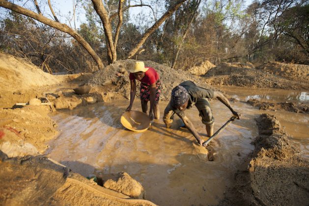 Artisanal miners are cutting down trees to process gold and climate change experts are concerned about the forests. Credit: Jeffrey Moyo/IPS