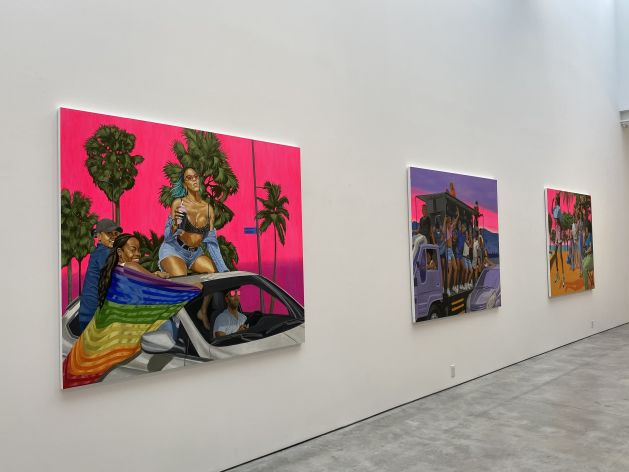 For two months over the summer, Caribbean-American artist Delvin Lugo presented his first solo show in New York City, exhibiting large, vibrant canvases at High Line Nine Galleries on Manhattan’s West Side and featuring queer communities in his homeland, the Dominican Republic