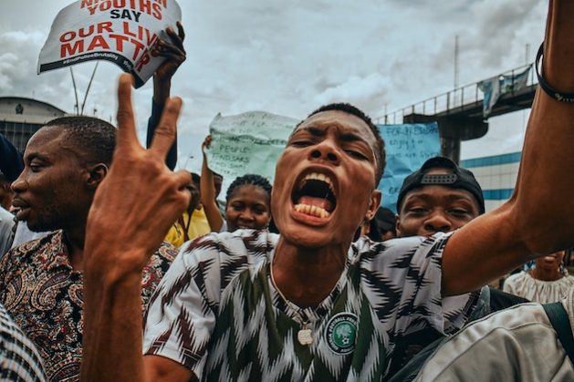 #EndSars protests against police brutality is seen by analysts as a turning point in Nigerian politics and the youth vote is expected to be critical in the 2023 election. Credit: Emmanuel Ikwuegbu/Unsplash