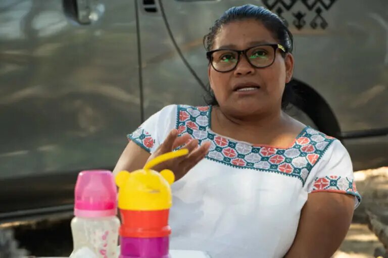 &amp;quot;At first they only used the cell phone to talk; now it’s a means to face the poverty that worsened in the pandemic,” said Rosy Santiz, a Mayan woman from the town of San Cristóbal de las Casas in the southern Mexican state of Chiapas, talking about women embroiderers and weavers who, through the use of technology, have been able to weather the economic and social crisis they have been facing. CREDIT: Courtesy of Rosy Santiz