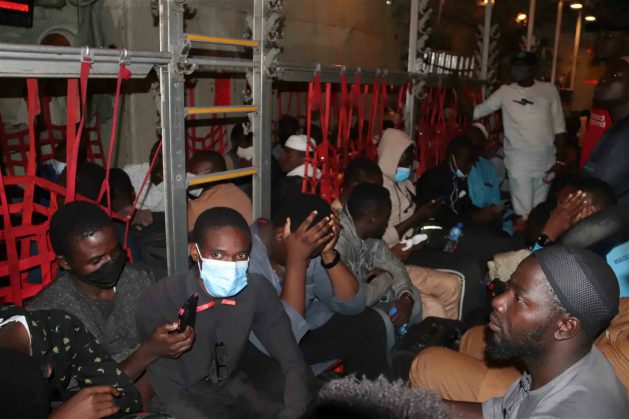 Student evacuees from Sudan wait to return to Nigeria. Credit: Handout