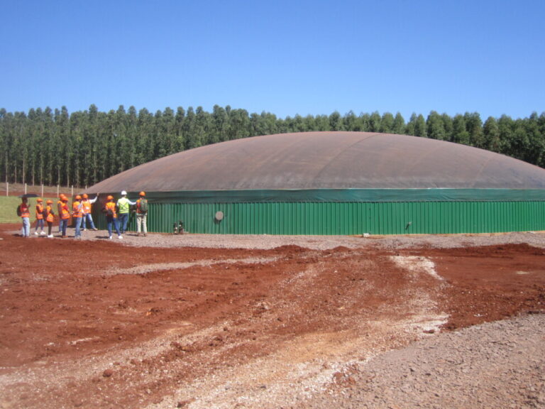 This large pre-treatment tank uses pig carcasses, an abundant material that is still little employed in the production of biogas, which the Toledo Bioenergy Plant in southern Brazil will process to reach a generation capacity of one megawatt, playing a sanitary role at the same time. CREDIT: Mario Osava/IPS