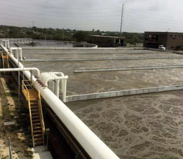 The Norte treatment plant in the Mexican state of Nuevo León seeks to promote water reuse for automobile assembly, urban and agricultural activities in an area that experienced a severe water crisis in 2022. CREDIT: Conagua