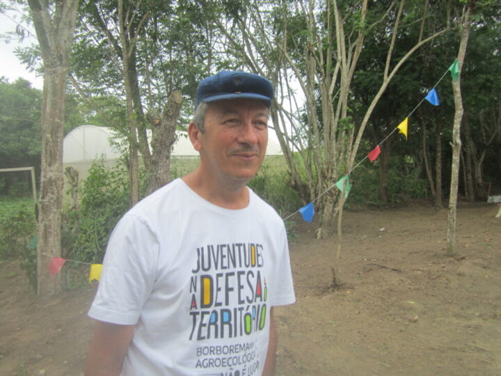 "Passion seeds," as heirloom seeds are known locally, ensure better harvests on semiarid lands, free of transgenics or "agricultural poisons," according to Euzébio Cavalcanti, a small farmer, poet and musician who helped lead the struggle for agrarian reform and cares for the seeds in the highlands of Borborema, in northeastern Brazil. CREDIT: Mario Osava / IPS