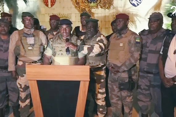 UN says increased investments in strong institutions assist in preventing military coups. Credit: Gabon National Television via X