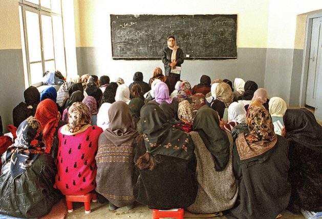 Flashback to a time when women and girls were able to attend school. UNICEF supported Zarghuna Girls School with educational supplies, teachers' training, and assists in repairing the infrastructure. Credit: UN Photo/Eskinder Debebe