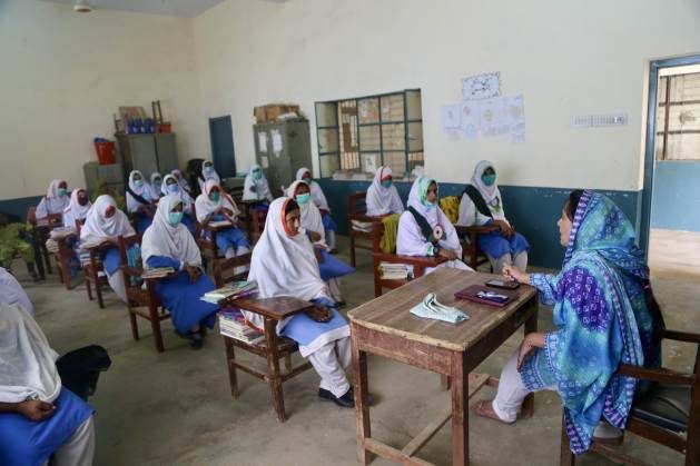 In class at the public school in Lasbela, in Pakistan’s Balochistan province. The low quality of government schools has turned private education into a luxury accessible to only a few. Credit: Mariyam Suleman Anees/IPS