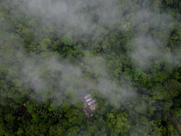 An aerial view of a scientific research station, Camp 41 in the Amazon in Brazil. Credit: Michael Dantas/United Nations Foundation