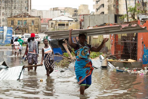 Climate change impact on Africa has been devastating as this photo taken in the aftermath of Cyclone Idai in Mozambique shows. A just transition is needed. Credit: Denis Onyodi / IFRC/DRK