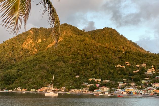 The coastal village of Scotts Head, Dominica: The 2023 State of the Climate in Latin America and the Caribbean report is calling for robust early warning systems to safeguard small island developing states from rising sea levels and other impacts of climate change. Credit: Alison Kentish/IPS