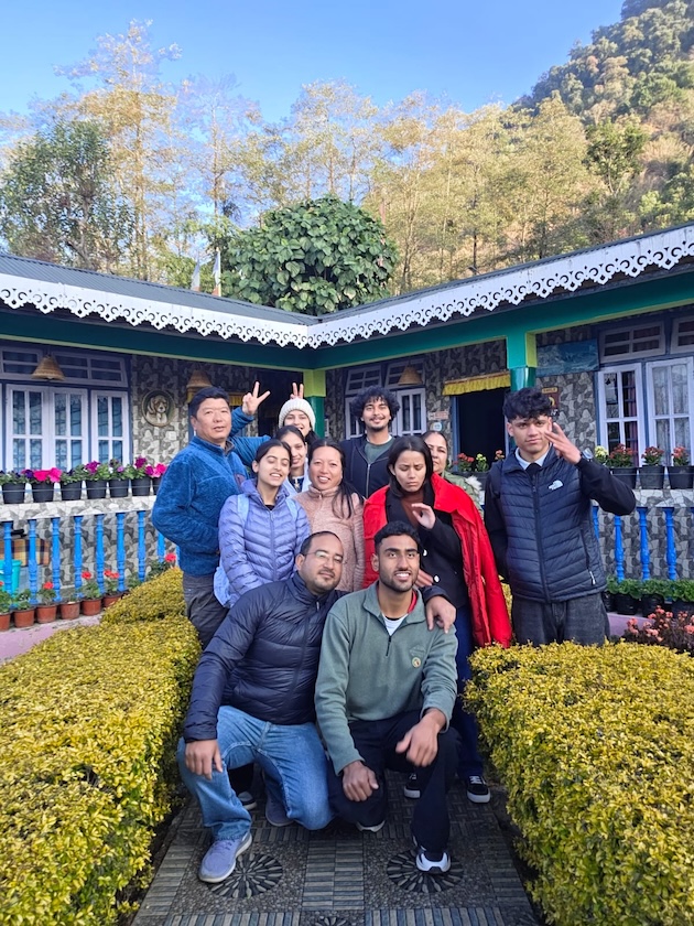 Jayanta Mukhia outside the Chungda Hidden Family Homestay in Yuksom, West Sikkim. Credit: Diwash Gahatraj/IPS